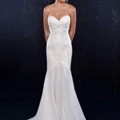In Stock Adagio Bridal 9146 Size 8, 12 Long Fitted Lace Bridal Gown Mermaid Wedding Dress Ivory