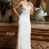 In Stock Adagio Bridal 9223 Size 4, 8 Sheer Fitted Embellished Neckline Wedding Dress Bridal Gown Sweetheart
