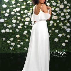 Adagio Bridal D9238 Off The Shoulder Cold Shoulder Wedding Dress Bridal Gown 9238