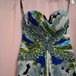 In Stock Tony Bowls TBE11548 Prom Dress Print Size 6 Pageant Evening Gown Chiffon CLEARANCE