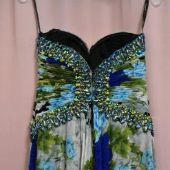 In Stock Tony Bowls TBE11548 Prom Dress Print Size 6 Pageant Evening Gown Chiffon CLEARANCE