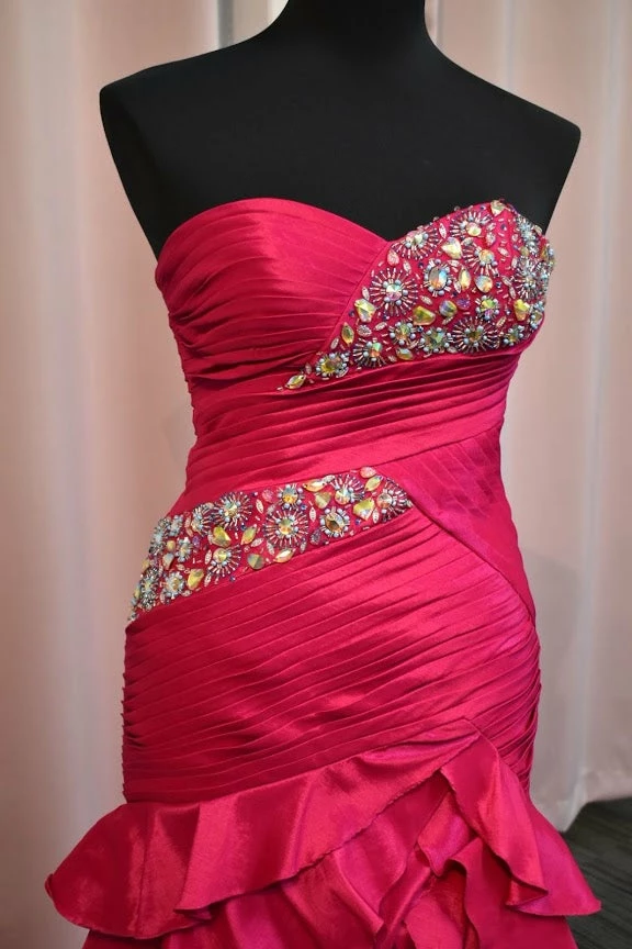 In Stock Prom Dress Fuchsia Size 8 Mermaid Ruffle Long Corset Mermaid Dresses 10 In Stock Prom Dress Fuchsia Size 8 Mermaid Ruffle Long Corset Mermaid Dresses