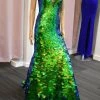In Stock Sherri Hill 2821 Multi Black Size 2 Prom Dress Pageant Gown Mermaid Sequin