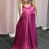 In Stock CLEARANCE Nina Canacci Prom Dress Sexy Size 0 Pageant Satin Gown 147899 Train