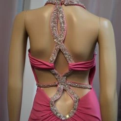 In Stock Xcite Prom Dress 32051 Fuschia Size 0 Pageant Dress Jersey Crystal