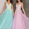In Stock Dave & Johnny 10246 Size 0 Mint Long Lace A Line Ballgown Prom Dress Bridal Gown Ballgown Dresses