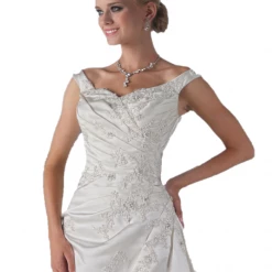 In Stock Ballgown Dresses Davinci Bridal 50107 Size 20 A Line Satin Lace Wedding Dress Plus Size Off The Shoulder 6 In Stock Ballgown Dresses Davinci Bridal 50107 Size 20 A Line Satin Lace Wedding Dress Plus Size Off The Shoulder