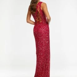 In Stock Corset Dresses Ashley Lauren 11144 Size 2 Red Sequin One Shoulder Prom Dress With Lace Up Back 19 In Stock Corset Dresses Ashley Lauren 11144 Size 2 Red Sequin One Shoulder Prom Dress With Lace Up Back