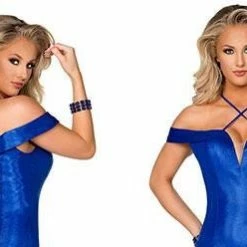 In Stock Mermaid Dresses Envious Couture 1090 Off The Shoulder Mermaid Prom Dress Pageant Gown Size 0, 4, 8, 10