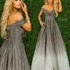 In Stock Envious Couture 1432 Size 8 Iridescent Shimmer Ball Gown Prom Dress Pockets Off Shoulder Ballgown Dresses