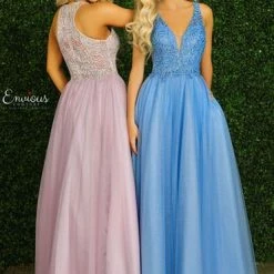 In Stock Envious Couture 1455 Size 18 Embellished Lace Ball Gown Prom Dress V Neck Tulle Gown Ballgown Dresses