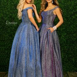 In Stock Ballgown Dresses Envious Couture 1478 Size 6 Iridescent Shimmer Prom Dress Cheetah Print Ballgown Pockets