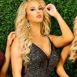 In Stock Envious Couture E1500 Size 12 Black Prom Pageant Dress Sheer Panel Slit Sequins E 1500 5 In Stock Envious Couture E1500 Size 12 Black Prom Pageant Dress Sheer Panel Slit Sequins E 1500