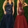 In Stock Envious Couture 1504 Size 24 V Neckline Sequin Mermaid Prom Dress 2020 Tulle Plus Size Gown Mermaid Dresses