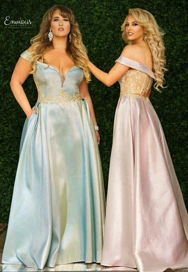 In Stock Ballgown Dresses Envious Couture 1510 Size 14 Iridescent Off Shoulder Pockets Prom Dress Ball Gown 3 In Stock Ballgown Dresses Envious Couture 1510 Size 14 Iridescent Off Shoulder Pockets Prom Dress Ball Gown