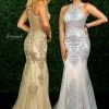 In Stock Mermaid Dresses Envious Couture 1563 Size 10 Silver Lace Mermaid Prom Dress Sheer Neckline 1 In Stock Mermaid Dresses Envious Couture 1563 Size 10 Silver Lace Mermaid Prom Dress Sheer Neckline