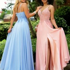 In Stock Envious Couture 1575 Size 12 Periwinkle Blue Prom Dress Lace Slit Pockets 5 In Stock Envious Couture 1575 Size 12 Periwinkle Blue Prom Dress Lace Slit Pockets