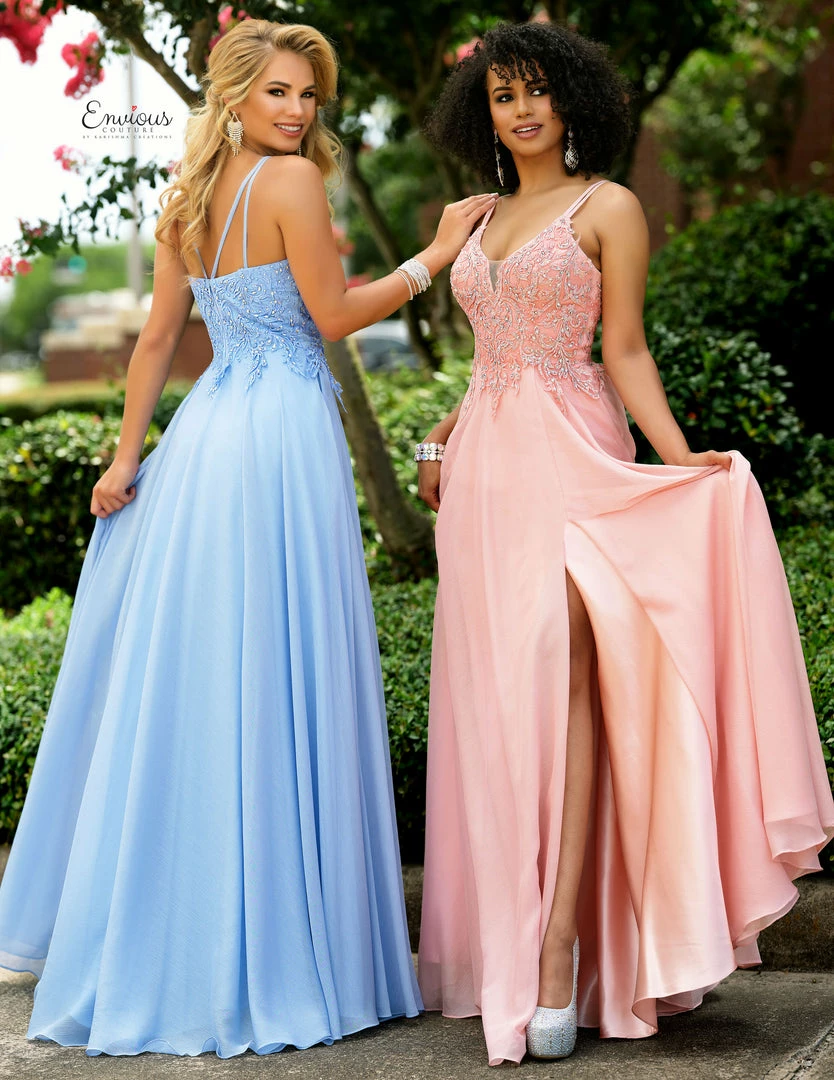 In Stock Envious Couture 1575 Size 12 Periwinkle Blue Prom Dress Lace Slit Pockets 4 In Stock Envious Couture 1575 Size 12 Periwinkle Blue Prom Dress Lace Slit Pockets