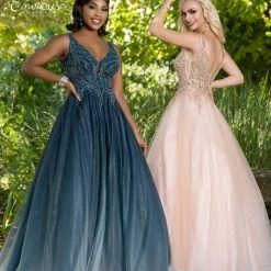 Ballgown Dresses Envious Couture 1613 Beaded Glitter Tulle Prom Dress Ball Gown Pageant Dress E1613