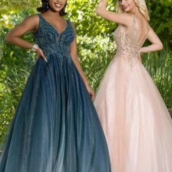 Ballgown Dresses Envious Couture 1613 Beaded Glitter Tulle Prom Dress Ball Gown Pageant Dress E1613