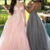 Discontinued Envious Couture 1618 V Neckline Embellished Prom Dress Ball Gown Evening Dress Ballgown Dresses