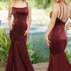 Envious Couture 1622 Fitted Shimmer Taffeta Mermaid Prom Dress Fitted Straight Neckline