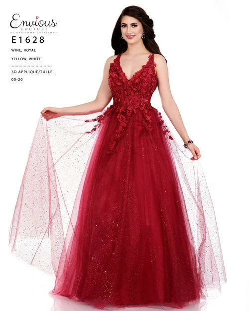 In Stock Envious Couture E1628 Size 6 Wine Glitter Tulle Ballgown Prom Dress With 3D Floral Applique Corset 1628 Ballgown Dresses 3 In Stock Envious Couture E1628 Size 6 Wine Glitter Tulle Ballgown Prom Dress With 3D Floral Applique Corset 1628 Ballgown Dresses
