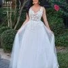 In Stock Envious Couture D1628 Size 10 White Glitter Tulle Ballgown Prom Dress With 3D Floral Applique Corset 1628 1 In Stock Envious Couture D1628 Size 10 White Glitter Tulle Ballgown Prom Dress With 3D Floral Applique Corset 1628