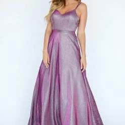 In Stock Jolene Exclusive E20028 Size 6 Long Glitter Shimmer Ballgown V Neck Prom Dress Gown Ballgown Dresses