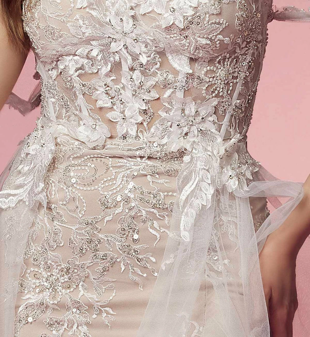 In Stock Nox Anabel E441 Size 4, 10, 14 Off The Shoulder Sheer Lace Wedding Dress Slit Overskirt Bridal Gown Boho 8 In Stock Nox Anabel E441 Size 4, 10, 14 Off The Shoulder Sheer Lace Wedding Dress Slit Overskirt Bridal Gown Boho