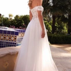 In Stock CD 961W Size 16 Sheer Beaded Corset A Line Wedding Dress Off The Shoulder Bridal Gown 11 In Stock CD 961W Size 16 Sheer Beaded Corset A Line Wedding Dress Off The Shoulder Bridal Gown