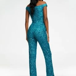 Ashleylauren Ashley Lauren 11175 Off The Shoulder Sequin Jumpsuit Pageant Wear Jumpsuits & Rompers 28 Ashleylauren Ashley Lauren 11175 Off The Shoulder Sequin Jumpsuit Pageant Wear Jumpsuits & Rompers
