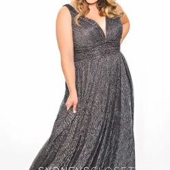 Discontinued Long Sleeve Dresses Sydneys Closet SC 7284 V Neckline Wide Straps Plus Size Prom Dress Evening Gown 15 Discontinued Long Sleeve Dresses Sydneys Closet SC 7284 V Neckline Wide Straps Plus Size Prom Dress Evening Gown