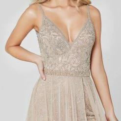 Sequin Dresses Primavera Couture 3443 Beaded Romper With Overskirt Prom Dress
