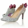 Marc Defang AB Crystal Pointed Pageant Heels Prom Shoes Bow