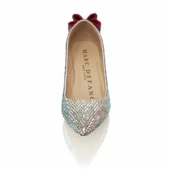 Marc Defang AB Crystal Pointed Pageant Heels Prom Shoes Bow 13 Marc Defang AB Crystal Pointed Pageant Heels Prom Shoes Bow