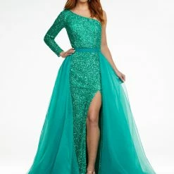 Ashley Lauren 1740 IN STOCK ALL COLORS Long Organza Overskirt Wire Hem Pageant Prom Layers