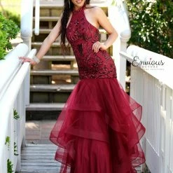 Mermaid Dresses Envious Couture 18034 High Neckline Sequin Mermaid Prom Dress Ruffle Gown 22 Mermaid Dresses Envious Couture 18034 High Neckline Sequin Mermaid Prom Dress Ruffle Gown
