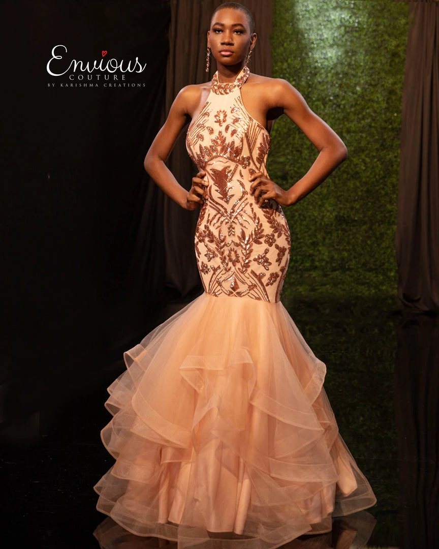 Mermaid Dresses Envious Couture 18034 High Neckline Sequin Mermaid Prom Dress Ruffle Gown 19 Mermaid Dresses Envious Couture 18034 High Neckline Sequin Mermaid Prom Dress Ruffle Gown