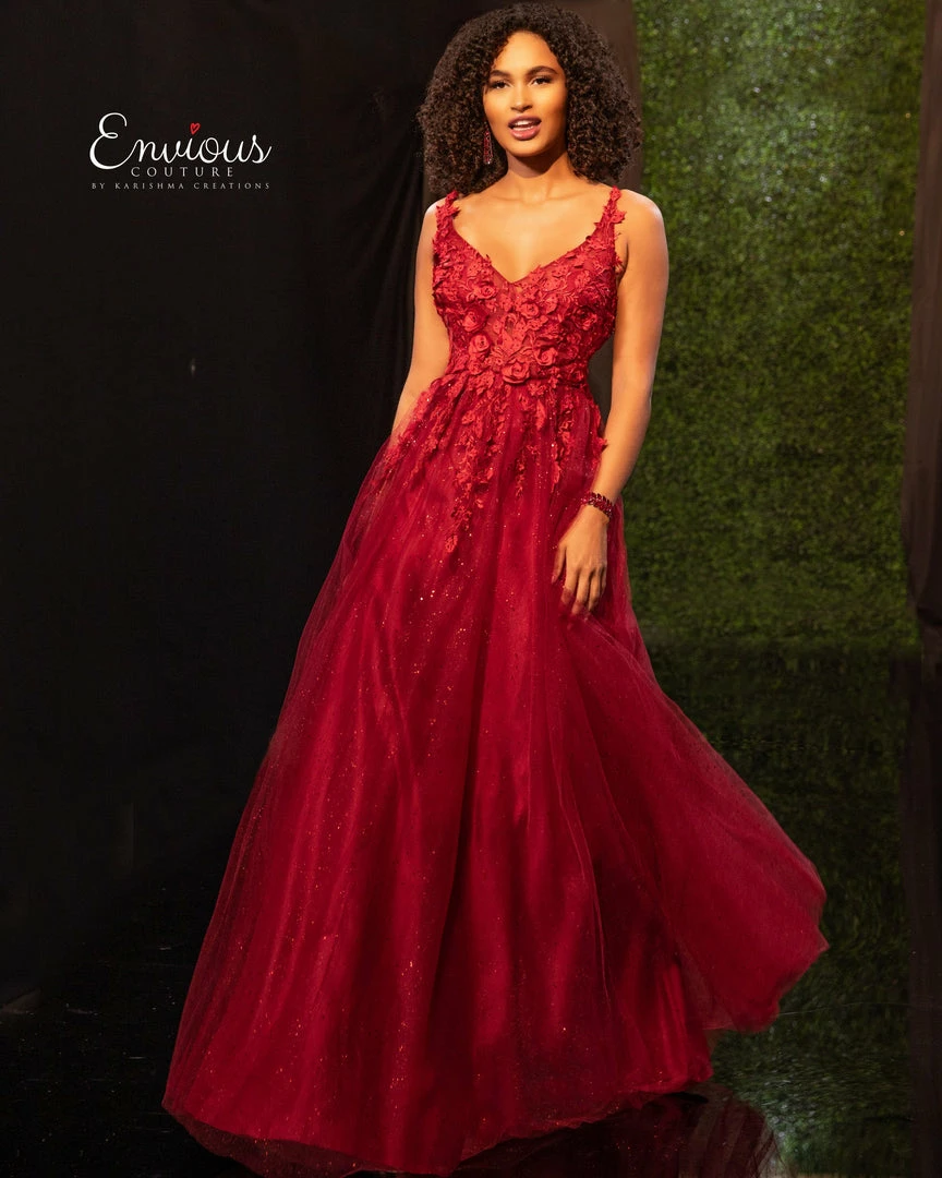 In Stock Envious Couture E1628 Size 6 Wine Glitter Tulle Ballgown Prom Dress With 3D Floral Applique Corset 1628 Ballgown Dresses 4 In Stock Envious Couture E1628 Size 6 Wine Glitter Tulle Ballgown Prom Dress With 3D Floral Applique Corset 1628 Ballgown Dresses