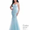 Envious Couture E1714 Mermaid Prom Dress Sequin V Neckline Corset Tulle Godets 1714