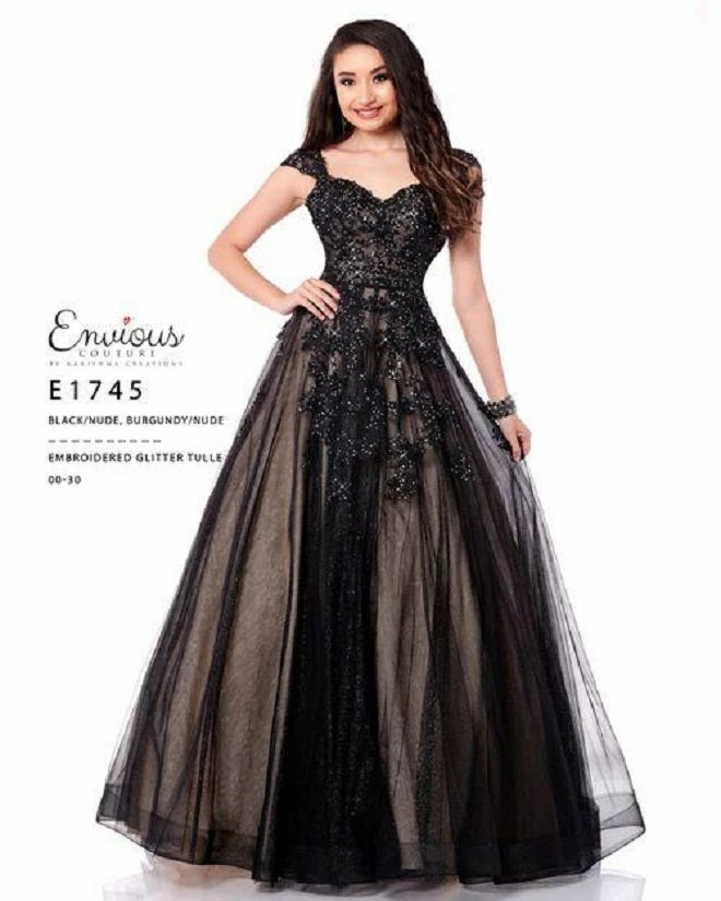 Envious Couture E1745 Ballgown Prom Dress Sequins Cap Sleeves Sweetheart Neckline 1745 3 Envious Couture E1745 Ballgown Prom Dress Sequins Cap Sleeves Sweetheart Neckline 1745