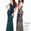 Envious Couture E1750 Long Fitted Sequin Prom Dress Sweetheart Neckline High Back 1750 Sequin Dresses