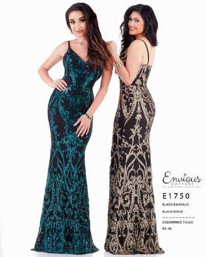 Envious Couture E1750 Long Fitted Sequin Prom Dress Sweetheart Neckline High Back 1750 Sequin Dresses 3 Envious Couture E1750 Long Fitted Sequin Prom Dress Sweetheart Neckline High Back 1750 Sequin Dresses