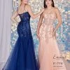 Mermaid Dresses Envious Couture E1770 Prom Dress Fitted Sweetheart Neckline Sheer Corset Lace Mermaid Tulle Godets 1770