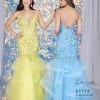 Envious Couture E1773 Embellished Lace Fit And Flare Prom Dress Embellished Lace Ruffle Skirt E 1733 Mermaid Dresses