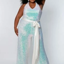 Johnathan Kayne For Sydney's Closet JK2110 Sequin Plus Sized Jumpsuit JK 2110