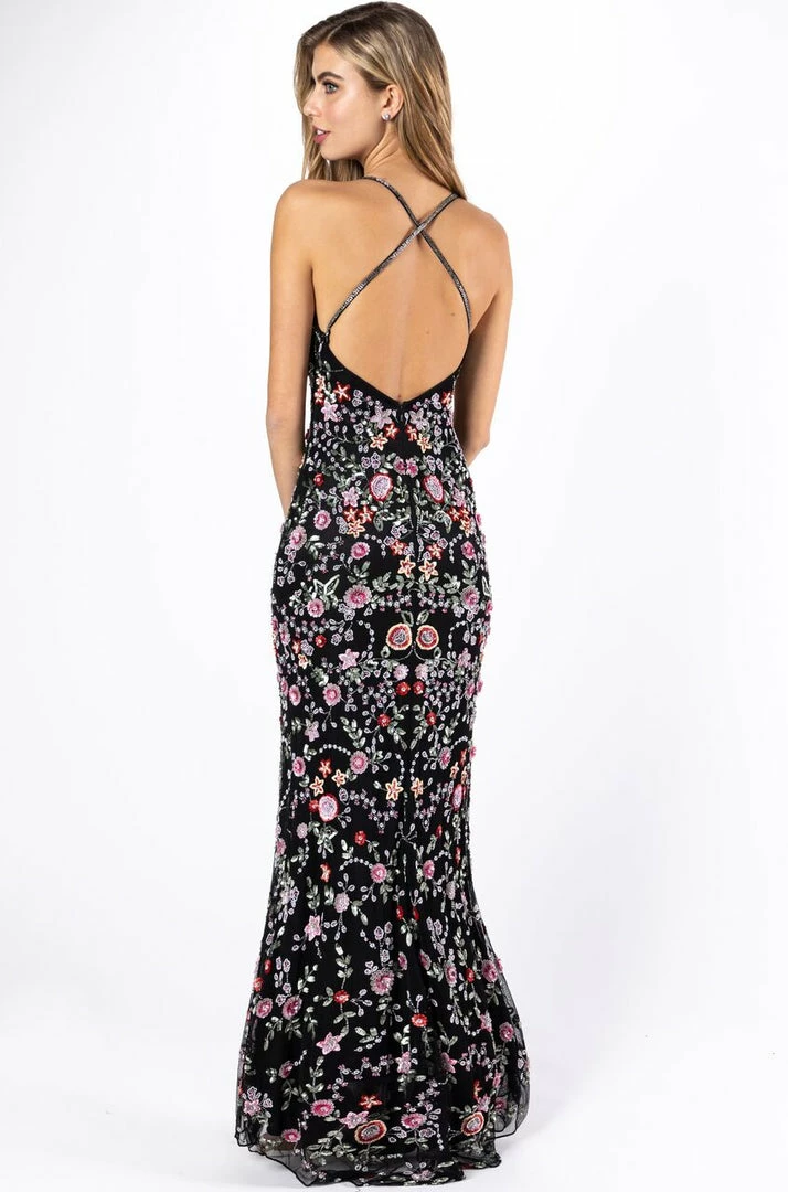 Primavera Couture 3073 Long Beaded Floral Print Prom Dress Evening Gown V Neckline Slit Sequin Dresses 24 Primavera Couture 3073 Long Beaded Floral Print Prom Dress Evening Gown V Neckline Slit Sequin Dresses