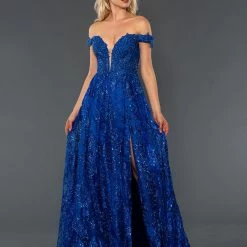 In Stock Stella Couture 21064 Size 12 Long Off The Shoulder Slit A Line Prom Dress Pageant Gown Lace