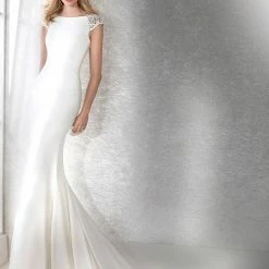 White One Bridal FIANA Pronovias Wedding Dress Mermaid Lace Cap Sleeve Gown 8 White One Bridal FIANA Pronovias Wedding Dress Mermaid Lace Cap Sleeve Gown